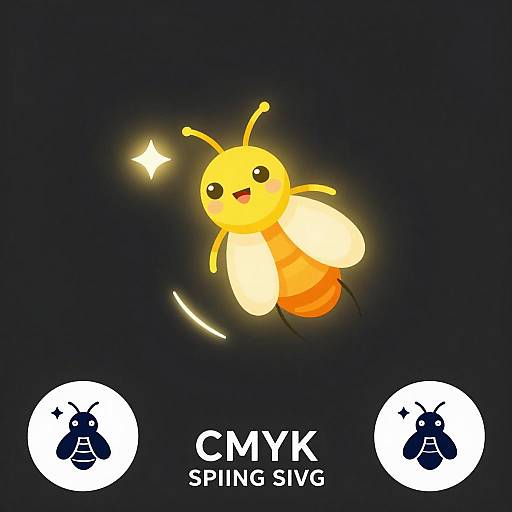 Sparkling Firefly Mascot Logo Design