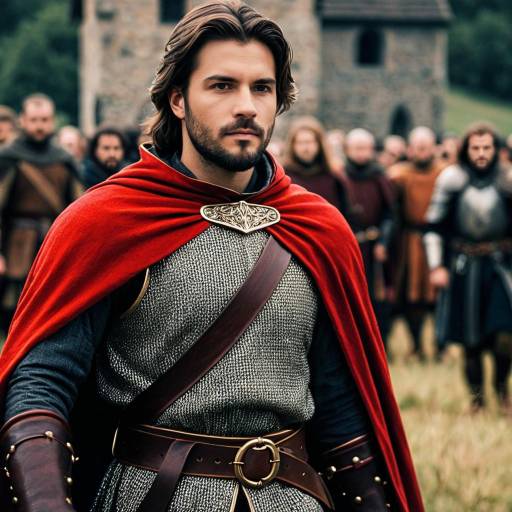 Medieval Knight in Red Cape