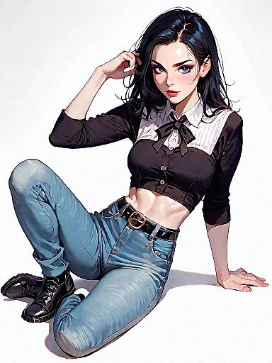 Stylish Woman in Casual Chic Outfit