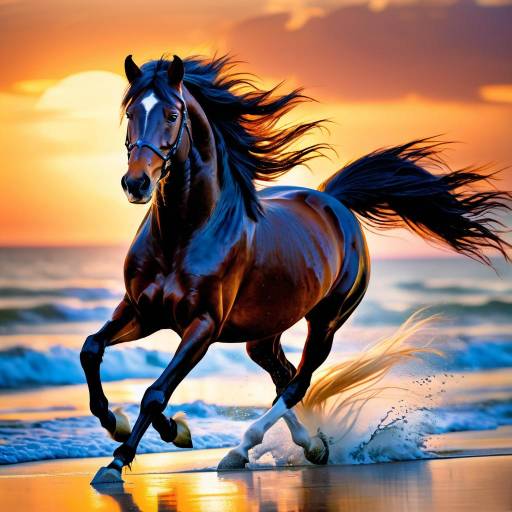 Spirited Stallion at Sunset Beach
