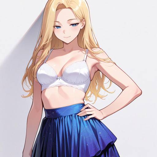 Blonde Woman in Vibrant Fashion Pose Blonde Woman in Vibrant Fashion Pose