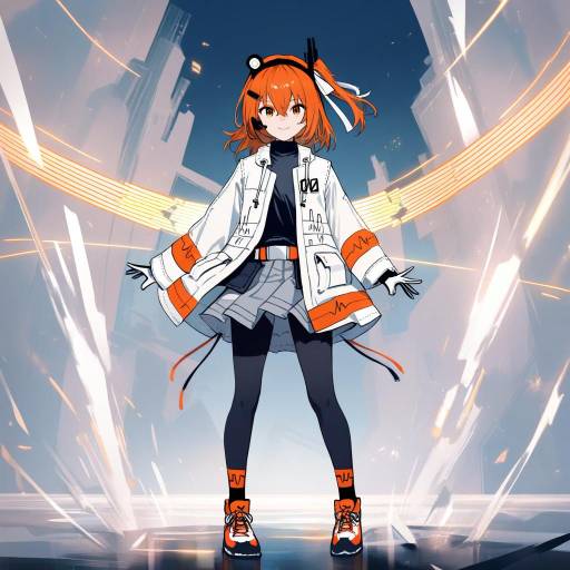 Futuristic Android Girl with Radiant Features