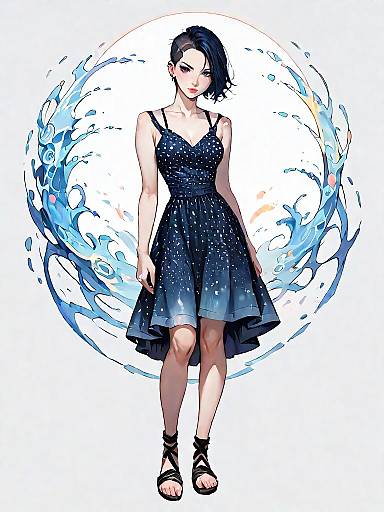 Casual Chic Navy Polka Dot Dress