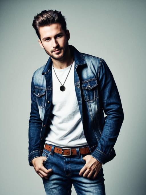 Stylish Man in Jeans Portrait