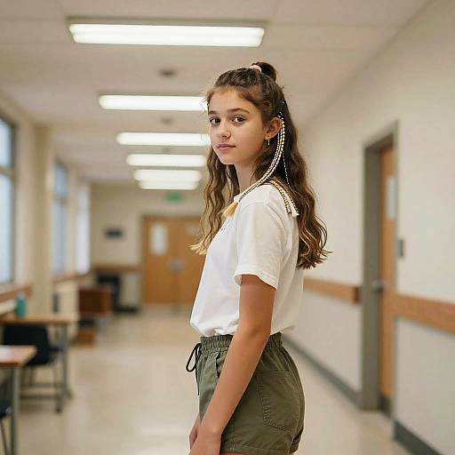 Teen Girl Side Fringe in Athleisure