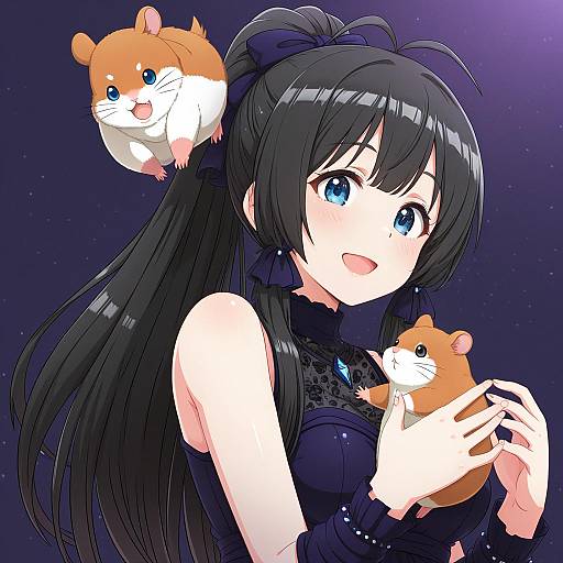 Illustration of Hamuzou, idolmaster in the style of Yuureidoushi (yuurei6214)