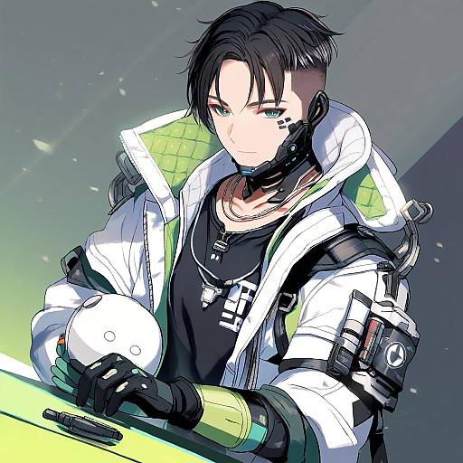 Illustration of Crypto (apex legends), apex legends in the style of Shimada fumikane