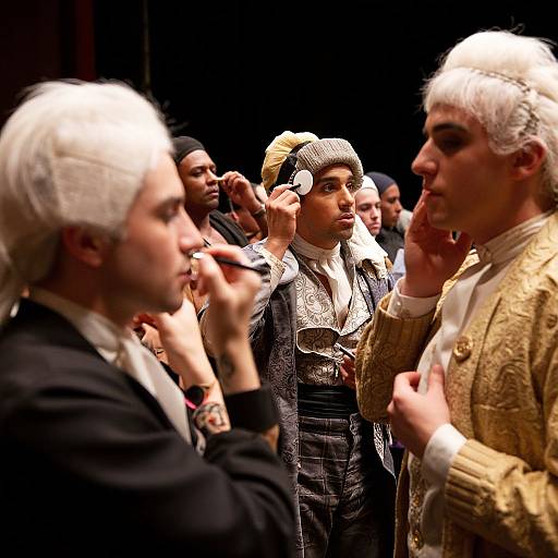 Backstage Opera Performers Preparing