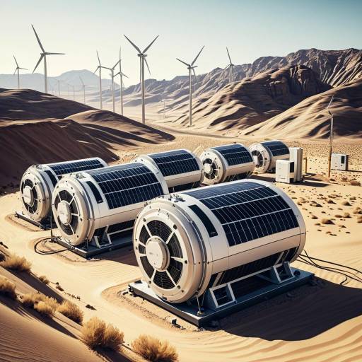 Wave-Powered Generators in Desert Landscape