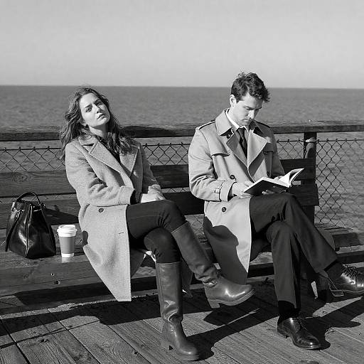 Serene Moments on a Wooden Pier