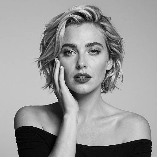 Elegant Black and White Portrait of a Woman