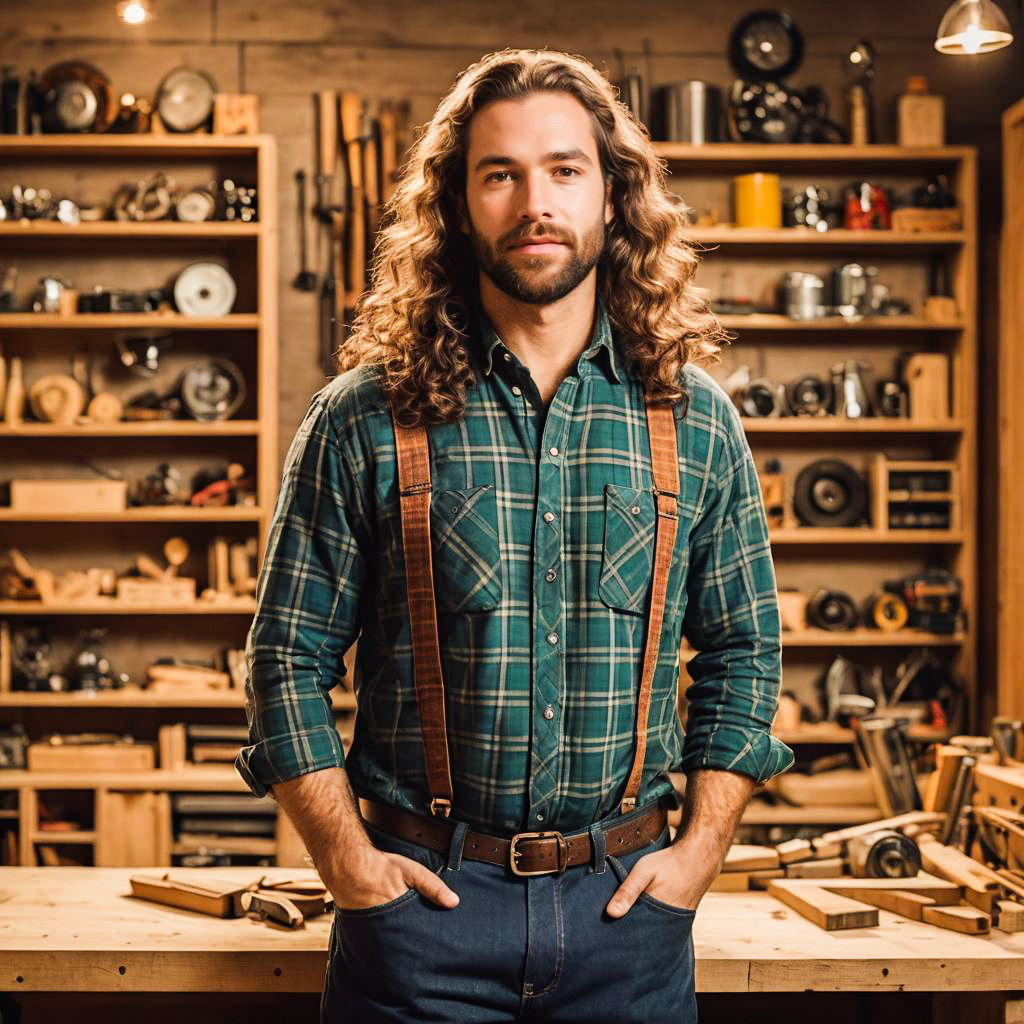 Relaxed Woodworker Photoshoot at Sunrise