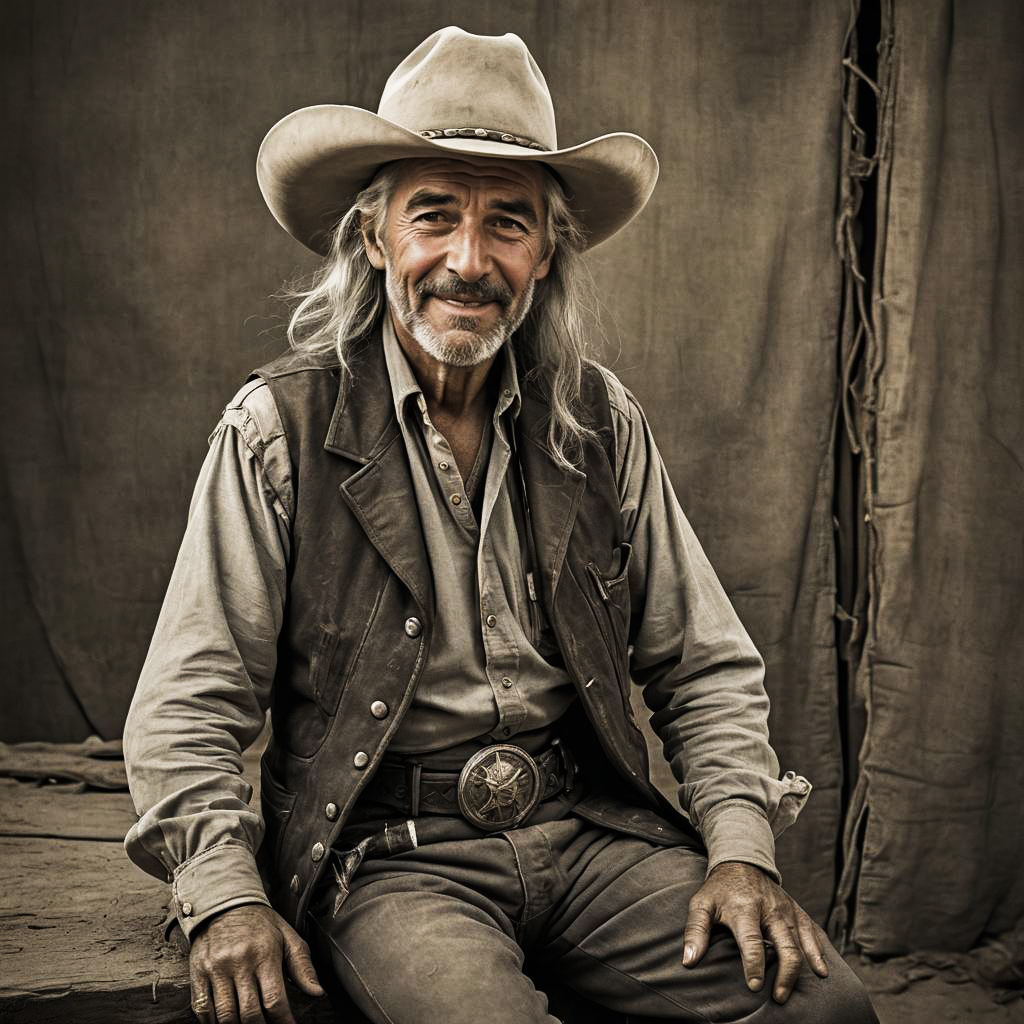 Vintage Cowboy Storyteller in Studio