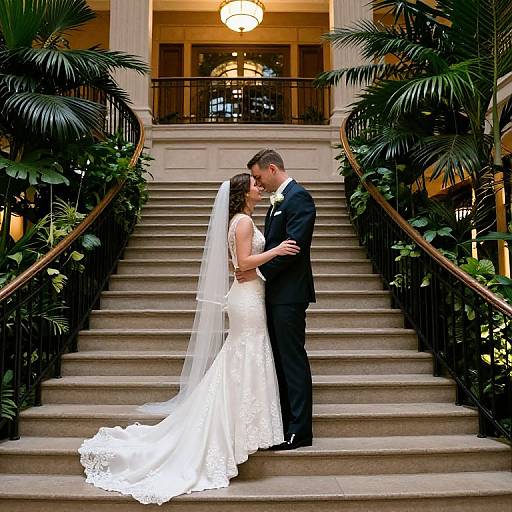 Intimate Wedding on Grand Staircase