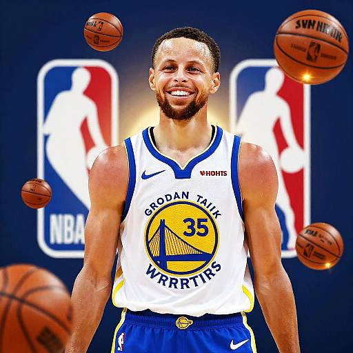 Steph Curry NBA Artistic Collage