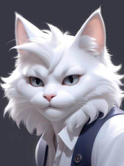 Cute Young Male Anthropomorphic Cat Art