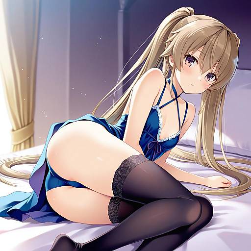 Illustration of Arisaka mashiro, ao no kanata no four rhythm in the style of Ichinomiya (blantte)