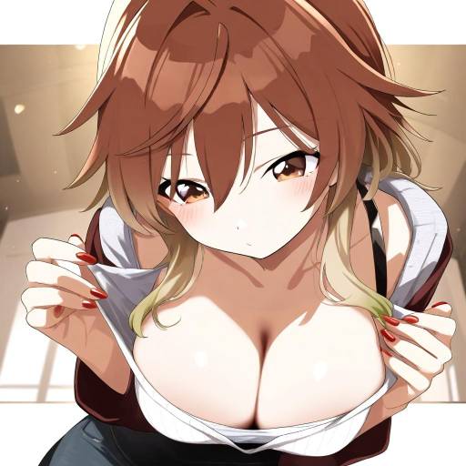 Illustration of Aketa mikoto, idolmaster in the style of Nassukun