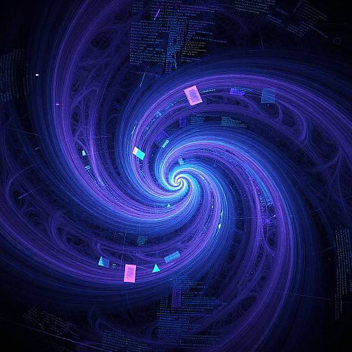 Neon Fractal Texture Generator Visualization