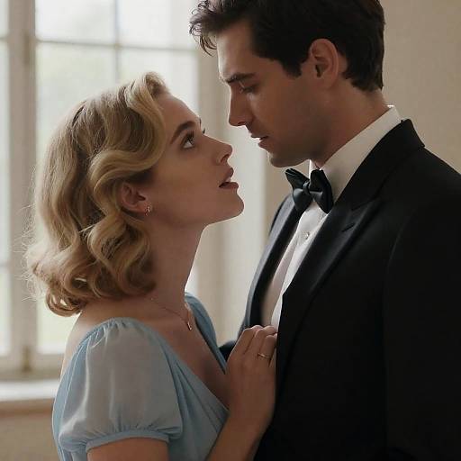 Intimate Close-Up of a Couple