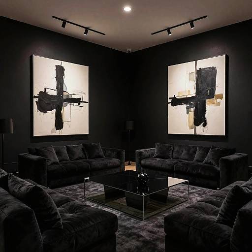 Modern Luxurious Black Mansion Interior