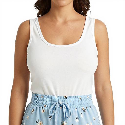 Casual Summer Woman in Floral Shorts