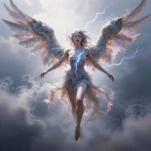 Tempest Fae with Lightning-Veined Wings