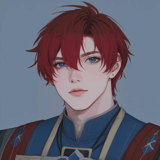 Illustration of Adol christin, ys in the style of Some1else45