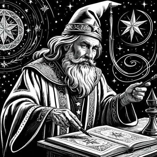Wise Wizard Teaching Magic Class