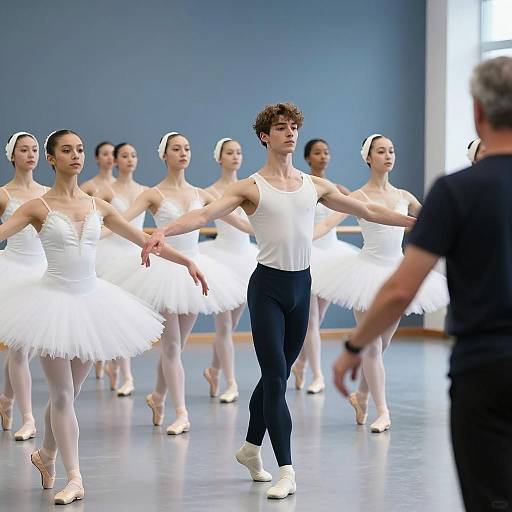 Dynamic Ballet Performance with Young Male Dancer