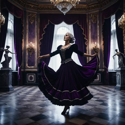 Flamenco Dancer in Baroque Ballroom