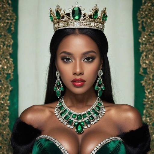 Enchanting Dark-Skinned Beauty with Jewelry