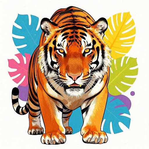Colorful Pop Art Tiger Spirit
