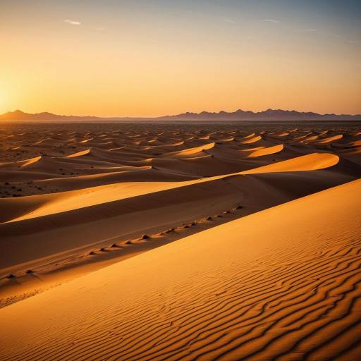 Golden Desert Dunes at Sunset
