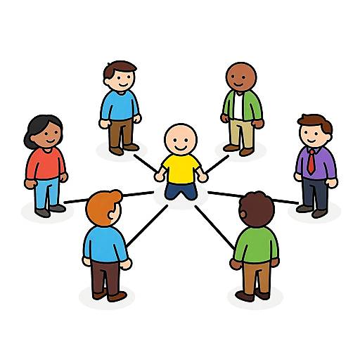 Cartoon Diffusion of Innovation Concept