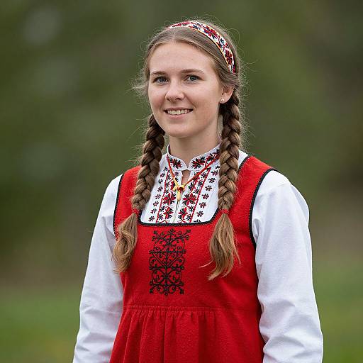 Norwegian Woman in Traditional Costume