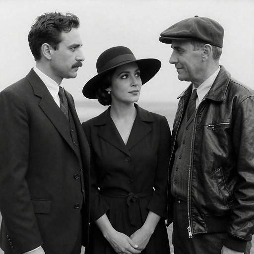 Vintage Black-and-White Family Moment