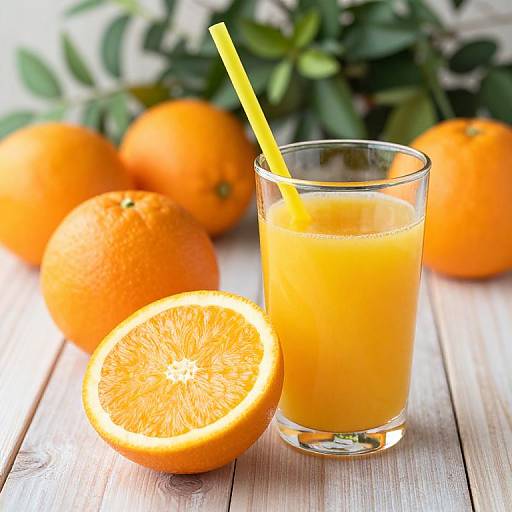 Vibrant Oranges and Juice Composition