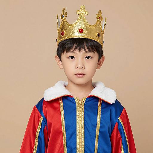 Child King in Red and Blue Costume