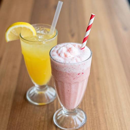 Vibrant Strawberry Peach and Lemonade Smoothies