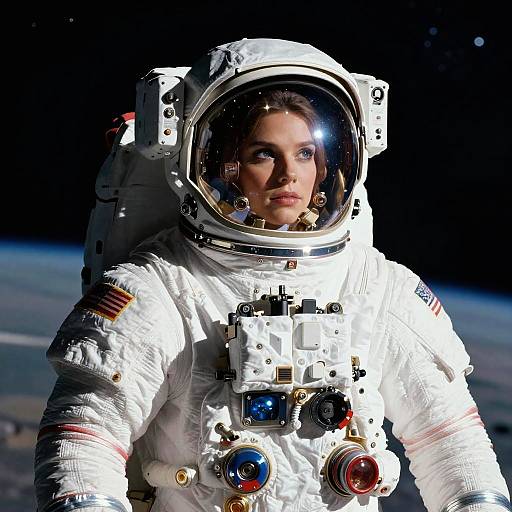 Cinematic Fashion Astronaut on Alien Planet