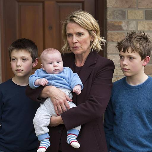 Family Portrait with a Serious Mother