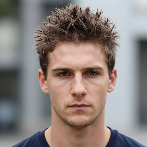 Fit European Man with Spiky Hair
