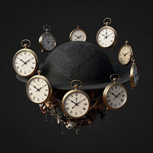 Floating Island of Timeless Clocks
