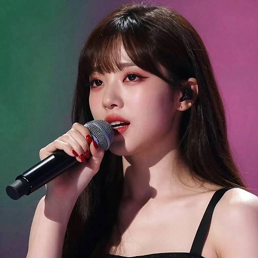 Intense Portrait of a Young Singer