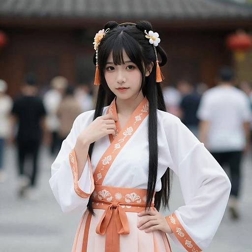 Urokodaki Cosplay in Traditional Dress