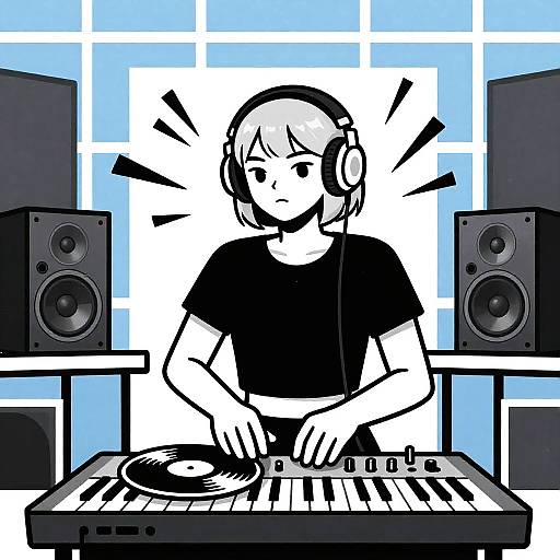 Bold Graphic Synth Player Scene