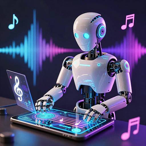 Futuristic AI Music Cover Art