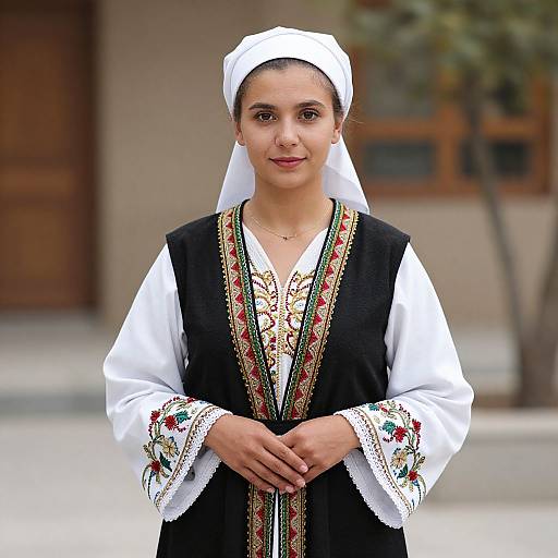 Woman in Traditional Folk Attire