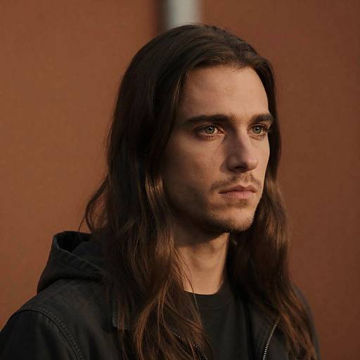 Intense Portrait of a Brown-Haired Man